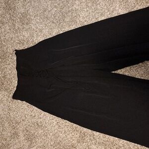 Catherine Maladrino high waist tie up flowy black pant- EUC- size 10